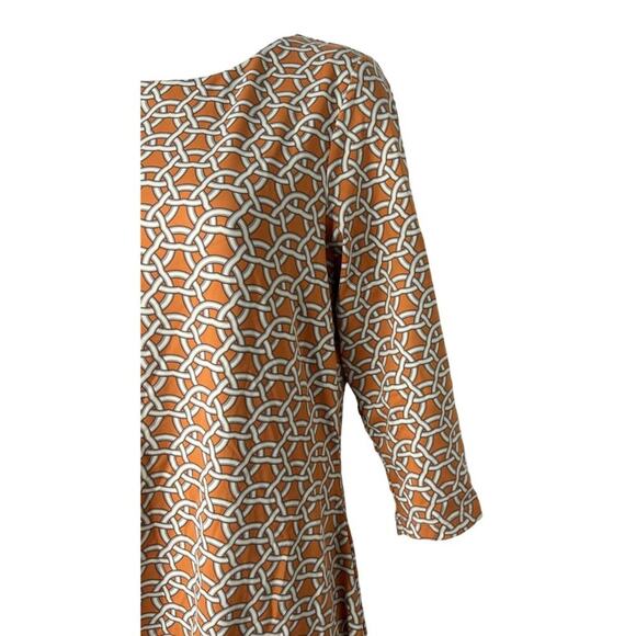 J. McLaughlin Dress Women's Size Medium CAtalina Cloth Ruched Gathered Side Exce - Picture 3 of 12